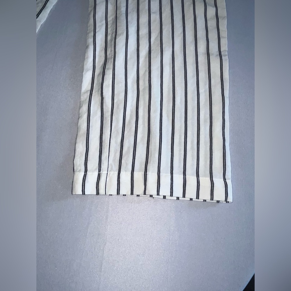 J Jill White w/Black Stripes Wide Legged Pants - Picture 4 of 10